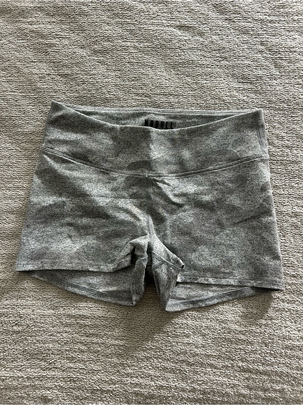 NOBULL light gray camo shorts